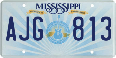 MS license plate AJG813