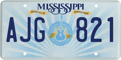 MS license plate AJG821
