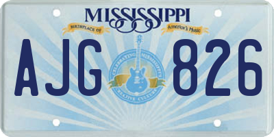 MS license plate AJG826