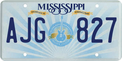 MS license plate AJG827