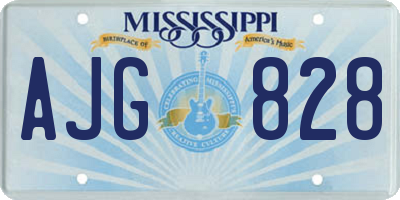 MS license plate AJG828