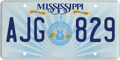 MS license plate AJG829