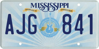 MS license plate AJG841