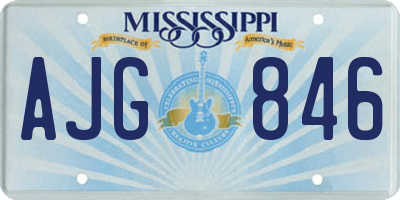 MS license plate AJG846