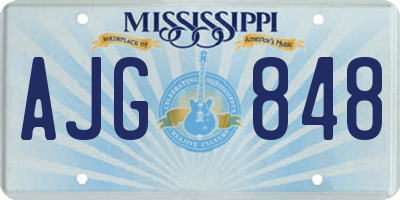 MS license plate AJG848