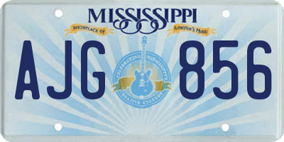 MS license plate AJG856