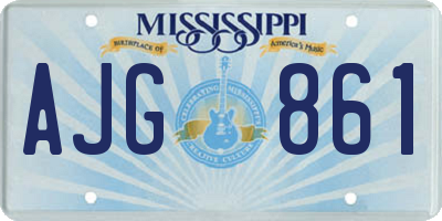 MS license plate AJG861