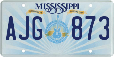 MS license plate AJG873