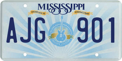 MS license plate AJG901