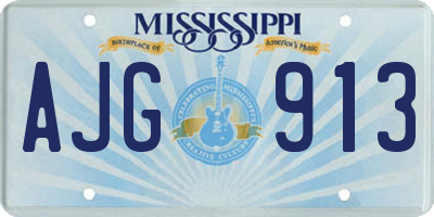 MS license plate AJG913