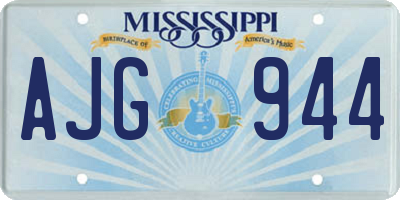 MS license plate AJG944