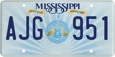 MS license plate AJG951