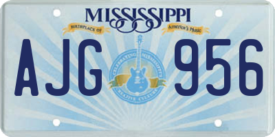 MS license plate AJG956