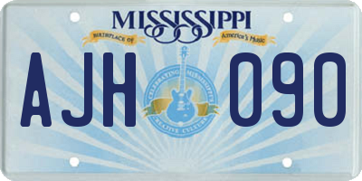 MS license plate AJH090