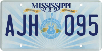 MS license plate AJH095
