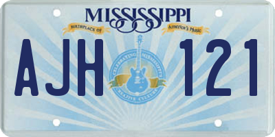 MS license plate AJH121