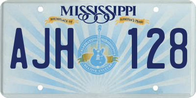 MS license plate AJH128