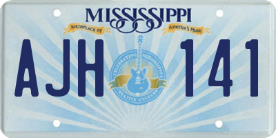 MS license plate AJH141