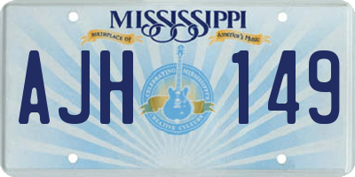 MS license plate AJH149