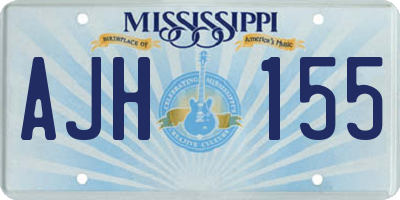 MS license plate AJH155
