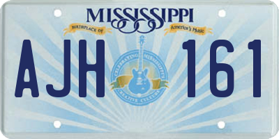 MS license plate AJH161