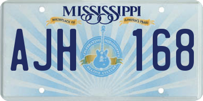 MS license plate AJH168
