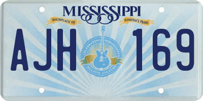 MS license plate AJH169