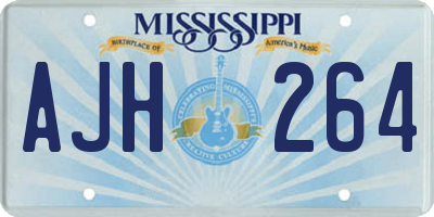 MS license plate AJH264