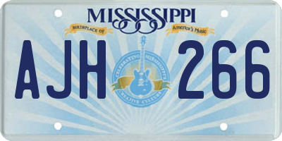 MS license plate AJH266