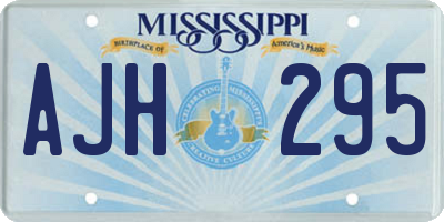 MS license plate AJH295