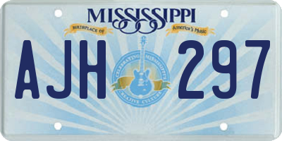 MS license plate AJH297