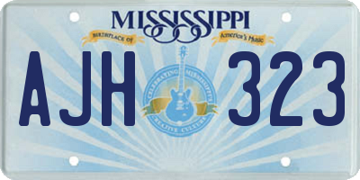 MS license plate AJH323