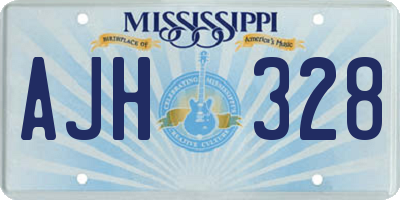 MS license plate AJH328