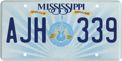 MS license plate AJH339