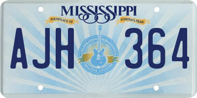 MS license plate AJH364