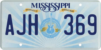 MS license plate AJH369