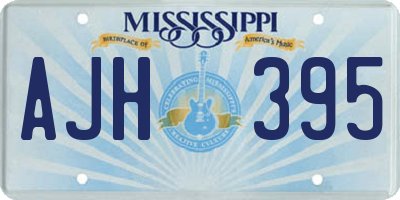 MS license plate AJH395