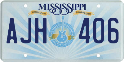 MS license plate AJH406
