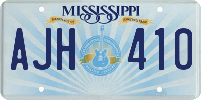 MS license plate AJH410