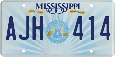 MS license plate AJH414