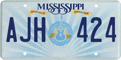 MS license plate AJH424