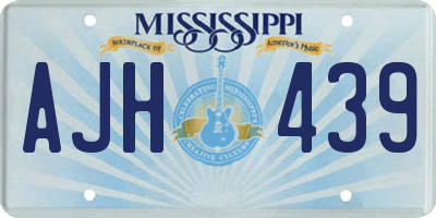 MS license plate AJH439