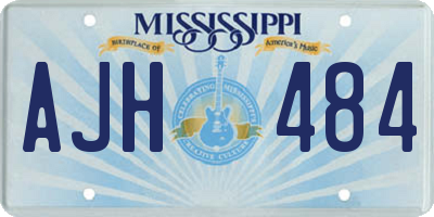 MS license plate AJH484