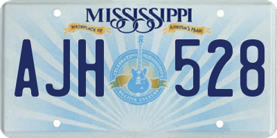 MS license plate AJH528