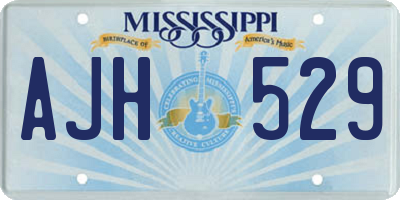 MS license plate AJH529