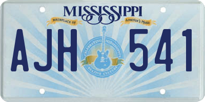 MS license plate AJH541