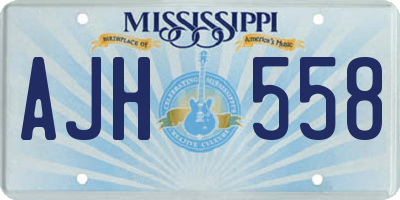 MS license plate AJH558