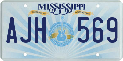 MS license plate AJH569