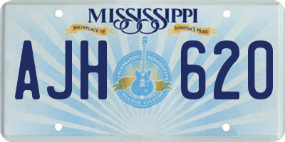 MS license plate AJH620
