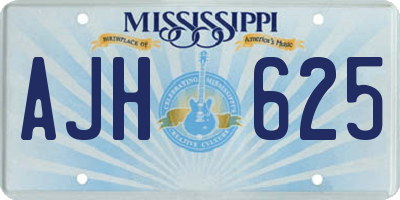 MS license plate AJH625